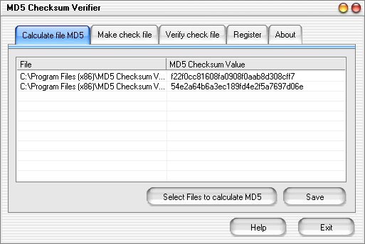 MD5 체크섬 만들기, MD5 체크섬 체크, MD5 Checksum Verifier