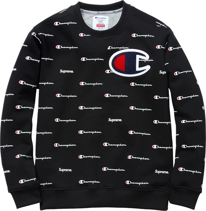 Supreme - M)Supreme Champion Script crewneckチャンピオンの+