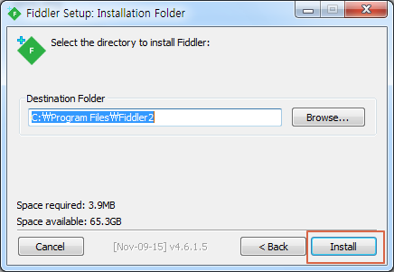 fiddler2 install