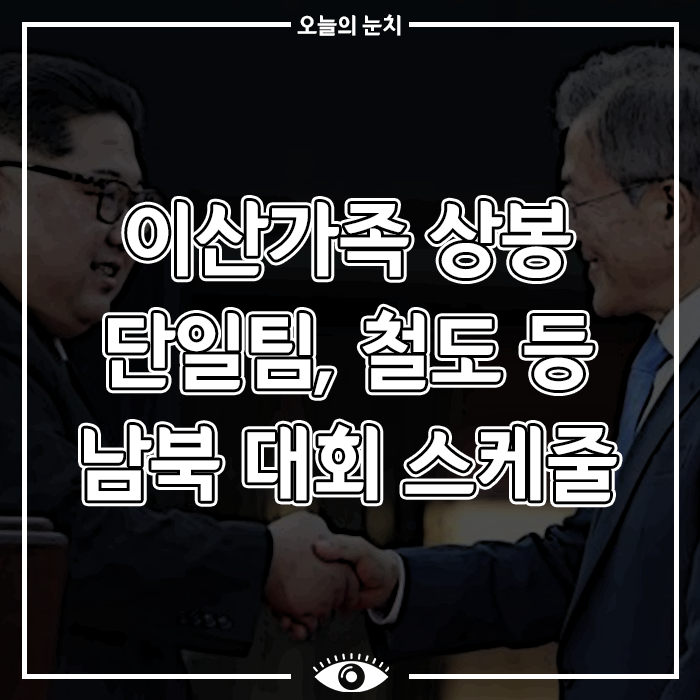 [사회 이슈] 이산가족 상봉 단일팀, 철도 등 남북 대회 스케줄